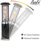 Bali OUTDOORS SRPH84 - Lounge Terrasverwarmer 11 kW - Staande Flameheater - RVS met zwarte accenten