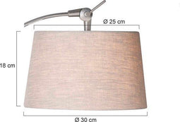 Steinhauer - Lampenkap - Rond 30 cm - Grijs - Bovensupport