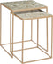 Mica Decorations Aaron Bijzettafel - Set van 2 - L38 x B38 x H48 cm - Metaal - Grijs (2 stuks)