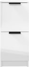 vidaXL - Dressoirs - 2 - st - 30x30x70 - cm - bewerkt - hout - hoogglans - wit