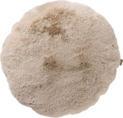 Dutch Decor - ZAYA - Sierkussen Ø45 cm rond - bontlook - effen kleur - Pumice Stone - beige