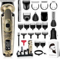 Sansbeauté 9-in-1 Baardtrimmer - Multigroomer - 9 opzetstukken - Gold Edition