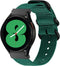 iMoshion Nylon 20 mm bandje - Geschikt voor Samsung Galaxy Watch 6 (Classic) / 5 (Pro) / 4 (Classic) / 3 – Garmin Venu / 2 plus / Sq - Forerunner 245 / 55 - Donkergroen