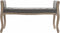 Kruk DKD Home Decor Canvas Natuurlijk Rubberwood Donker grijs (109 x 44,5 x 60 cm)