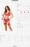Lacelove Romantische set met jarretelgordel - Rood