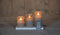 Anna's Collection - 3ST OPLAADBARE KAARS TAUPE WAX RUSTIEK BEWEGEND...