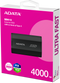 Adata SD810 - Externe SSD - 4TB - USB 3.2 Gen2x2 (20Gb/s) - Zwart