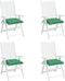 vidaXL - Stoelkussens - 4 - st - 50x50x7 - cm - oxford - stof - groen