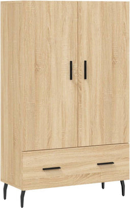 vidaXL - Hoge - kast - 69,5x31x115 - cm - bewerkt - hout - sonoma - eikenkleurig