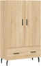 vidaXL - Hoge - kast - 69,5x31x115 - cm - bewerkt - hout - sonoma - eikenkleurig