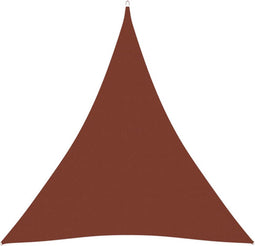 vidaXL - Zonnescherm - driehoekig - 4x4x4 - m - oxford - stof - terracottakleurig