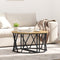 vidaXL - Koffietafel - Artisan - Eiken - 80x80x42 - cm - van - Gelaagd - Hout