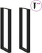 vidaXL - Salontafelpoten - 2 - st - U-vormig - 40x(110-111) - cm - staal - zwart