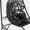 Flower hangstoel zwart