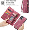 Caseme Geschikt voor iPhone 16 hoesje - Vintage 2 in 1 portemonnee - Rood