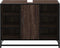 vidaXL - Wastafelkast - 80x33x60 - cm - bewerkt - hout - bruin - eikenkleurig