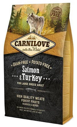 4 kg Carnilove salmon / turkey adult large breed hondenvoer