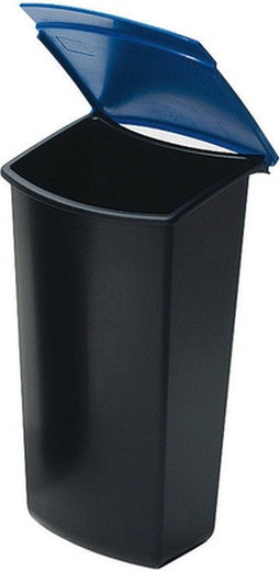 HAN inzetbakje voor afvalbak - MONDO - 3 liter - zwart/blauw - met deksel - HA-1843-14