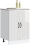 vidaXL - Spoelbakonderkast - Lucca - bewerkt - hout - hoogglans - wit
