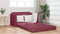 vidaXL - Vloersofa - Bed - 2-in-1 - wijnrood - 124x71x78 - cm - textiel