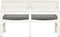 vidaXL - Tuinbank - 2-zits - met - kussens - 120 - cm - kunststof - wit