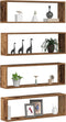 vidaXL - Wandplanken - 4 - stuks - Oud - Hout - 80x15x26 - cm - Bewerkt - Hout