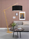 GOOD&MOJO Vloerlamp Montblanc - Bamboe/Zwart - 175x60x207cm - Scandinavisch,Bohemian - Staande lampen voor Woonkamer - Slaapkamer