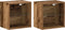 vidaXL - Zwevende - Plank - 2 - stuks - Oud - Hout - 40x28,5x40 - cm - Gefabriceerd - Hout