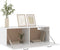 vidaXL - Wandkast - 100x36,5x35 - cm - bewerkt - hout - hoogglans - wit