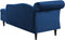 LUIRO - Chaise longue - Marineblauw - Linkerzijde - Fluweel