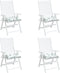vidaXL - Stoelkussens - 4 - st - bladpatroon - 40x40x7 - cm - stof