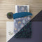 Sleeptime Glow in the dark Nachtuil Dekbedovertrek - 140X200/220 + 1 x kussensloop 60x70 - Blauw