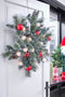 Black Box Trees Kaprun Kerstkrans Ster met Warm Witte LED Verlichting - Ø60 cm - Groen Frosted, Rood