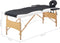 vidaXL - Massagetafel - inklapbaar - 2 - zones - hout - zwart - en - wit