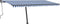 vidaXL - Luifel - handmatig - uittrekbaar - met - LED - 500x350 - cm - blauw - en - wit