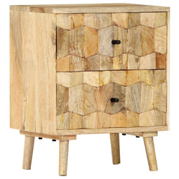 Nachtkastje 40x30x50 cm massief mangohout