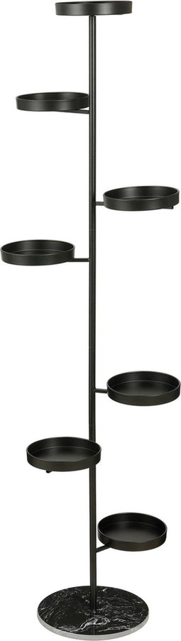 Mica Decorations Plantenstandaard Brutus - 48x20x172 cm - Ijzer - Zwart