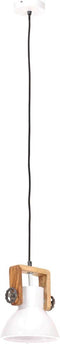 vidaXL Hanglamp industrieel rond 25 W E27 19 cm wit