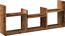 vidaXL - Wandkast - 100x18x40 - cm - bewerkt - hout - oud - houtkleurig