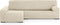 Hoes voor chaise longue met lange armleuning links Eysa ULISES Wit 170 x 110 x 310 cm