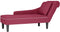 vidaXL - Chaise - longue - met - kussen - en - rechterarmleuning - fluweel - wijnrood