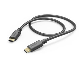 Hama 00201589 - USB-C naar USB-C kabel - 100cm - Snelladen en gegevensoverdracht - Zwart