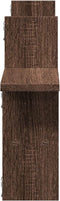 vidaXL - Wandschappen - 2 - st - 38x12x38 - cm - bewerkt - hout - bruin - eikenkleurig