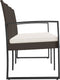 vidaXL - Tuinbank - 3-zits - met - kussens - polypropeen - rattan - bruin