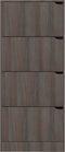 vidaXL - Schoenenkast - met - 4 - deuren - 59x24x136 - cm - bewerkt - hout - grijs - eiken