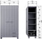 WOOOD Dennis Kast Met Laden - Grenen Geborsteld - Grijs - 202x111x55