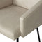 BePureHome Mount Eetkamerstoel met armleuning - Leerlook - Naturel - 82x61x65