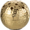 J-Line vaas Ball Met Gaten - metaal - goud - small - Ø 15 cm