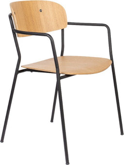 ANLI STYLE ARMCHAIR JOLIEN BLACK/WOOD