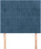 vidaXL - Hoofdborden - 2 - st - 90x5x78/88 - cm - fluweel - donkerblauw